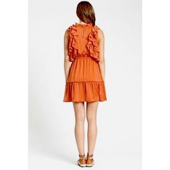 DRA NWT ANTHROPOLOGIE PALERMO RUFFLE DRESS FUSCHIA - Picture 7 of 7